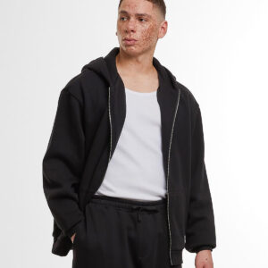 Loose-fit zip hoodie