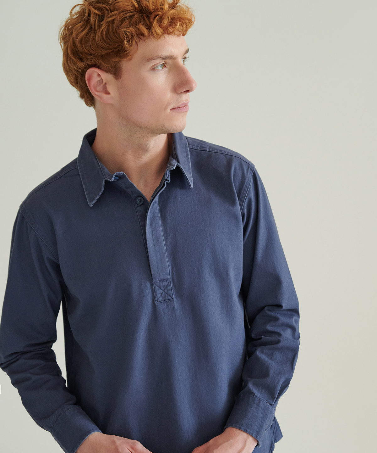 Pullover drill shirt